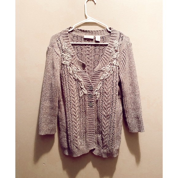 Dkny Sweaters - •DKNY JEANS• GREY KNIT BUTTON UP CARDIGAN